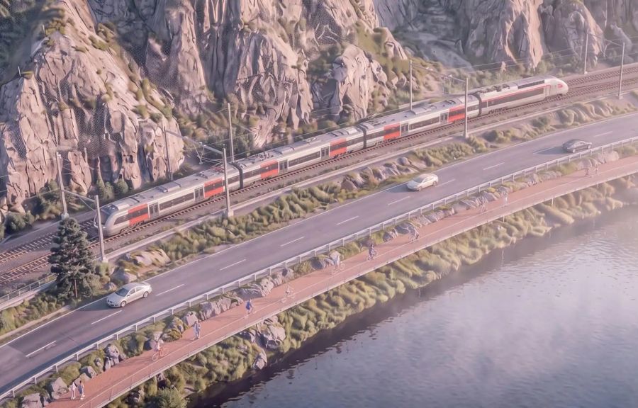 Praha plánuje přes kilometr dlouhou visutou lávku pro cyklisty. Povede mezi skalami a Vltavou za Sedlcem