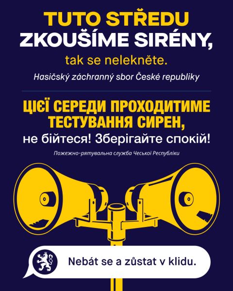 obrázek: Hasičský záchranný sbor obnovuje pravidelnou zkoušku sirén