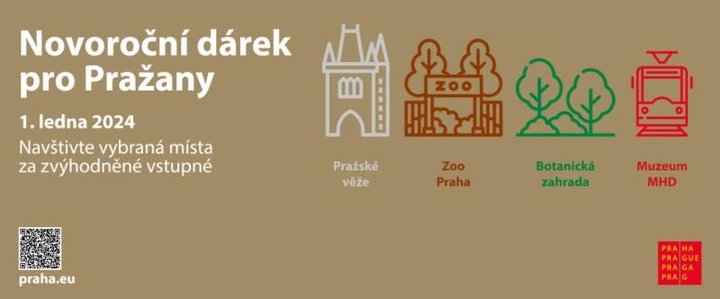 obrázek: Hlavní město připravilo Pražanům novoroční dárek v podobě zvýhodněného vstupného do zoo, botanické zahrady, Muzea MHD nebo do historických věží