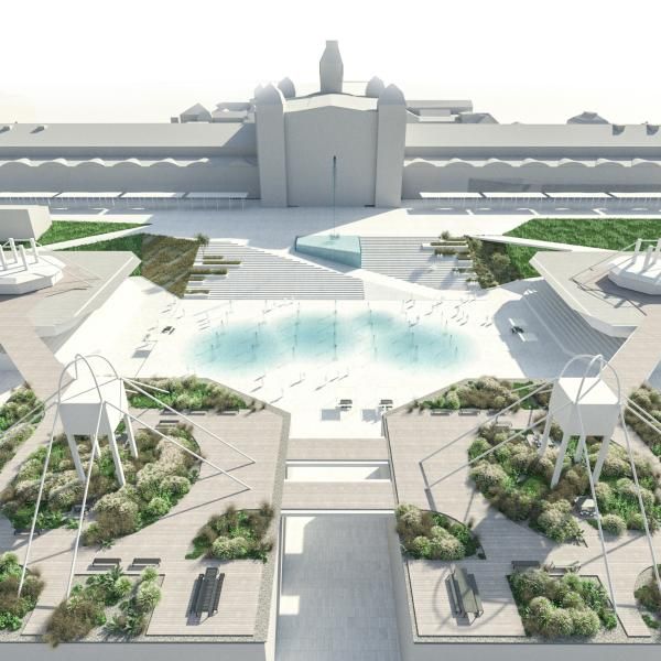 obrázek: Křižíkovy pavilony dostanou zelené střechy s oázou, oprava pavilonů spěje do závěrečné fáze