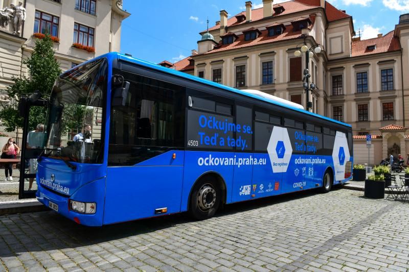 obrázek: Očkovací autobus zamíří do konce srpna na Zličín, holešovické Výstaviště nebo na náplavky