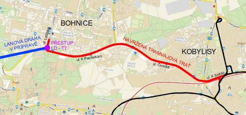 obrázek: Praha chystá novou tramvajovou trať Kobylisy – Bohnice, záměr dnes schválili pražští radní