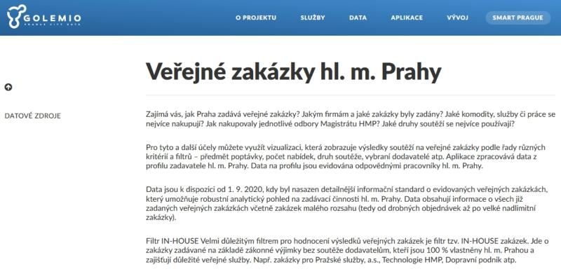 obrázek: Praha jako první město v Česku spustila webovou aplikaci s podrobnými daty o veřejných zakázkách