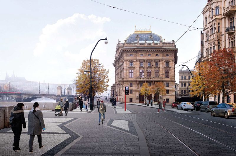 obrázek: Praha připravuje druhou etapu proměny Smetanova nábřeží. Dokončena bude v roce 2024