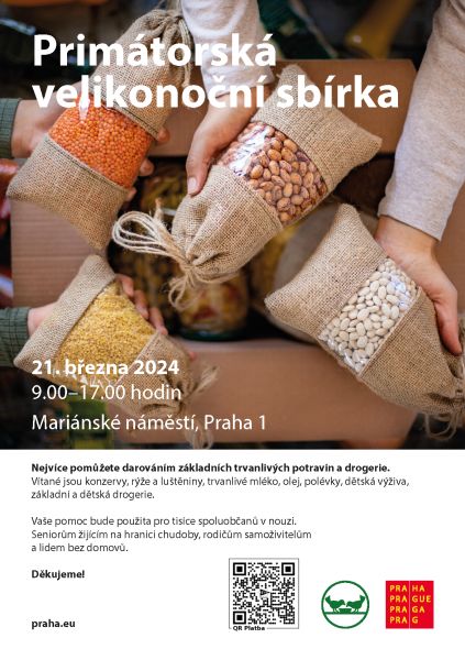 obrázek: Primátorská sbírka potravin pomůže potřebným nově také v období velikonočních svátků