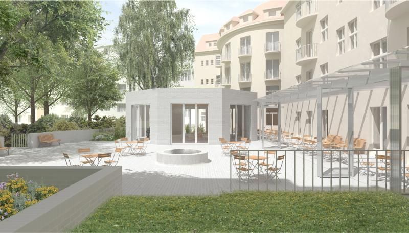 obrázek: Útulný domov osamělým ženám u Vítězného náměstí v Praze 6 začne sloužit seniorům. V architektonické soutěži zvítězil ateliér Václava Škardy