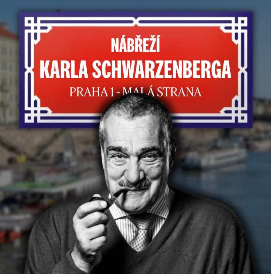 Praha poctí Karla Schwarzenberga pojmenováním nábřeží na Malé Straně
