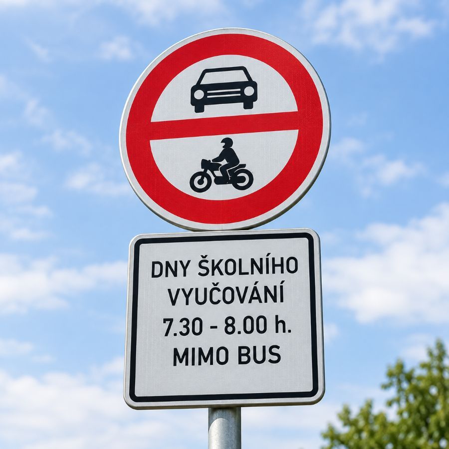 Ráno u škol v Praze se zklidňují ulice, přibývá zákazů vjezdu. Rodiče značky často přehlížejí