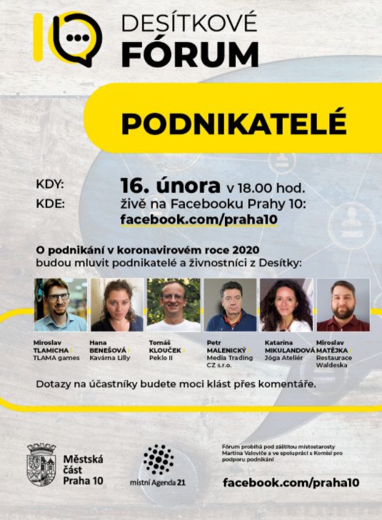 obrázek: Podnikatelé se podělí o zkušenosti z koronakrize, Desítka startuje diskuzní fóra