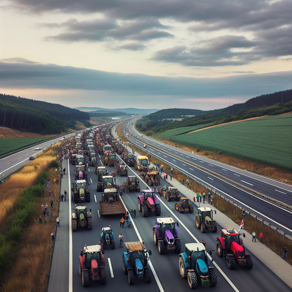 Hrozí kolaps dopravy: tisíc traktorů míří do Prahy