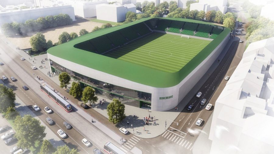Přestavba stadionu Ďolíček se odkládá, Bohemians stále čekají na povolení pro novou jižní tribunu