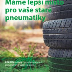 Vysloužilé pneumatiky je nyní možné odevzdávat ve sběrných dvorech zdarma