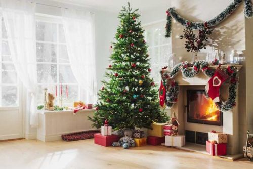 obrázek:Jak ozdobit vyšší strom, aby působil harmonicky