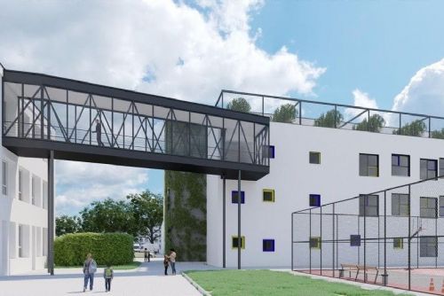 obrázek:Benešov buduje novou čtyřpodlažní družinu u ZŠ Dukelská za 180 milionů