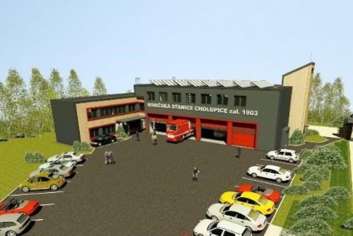 obrázek:Cholupice staví novou hasičskou zbrojnici. Náklady mají dosáhnout 66,5 milionu korun
