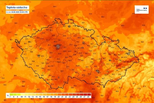 obrázek:Praha zažila mimořádně teplou noc. Na severovýchodě metropole teplota neklesla pod 25,2 °C