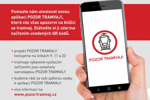 Foto: DPP testuje novou bezpečnostní aplikaci „Pozor tramvaj!“, chodce, cyklisty i řidiče včas upozorní na riziko srážky s tramvají
