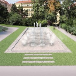 Návštěvníky sadů Svatopluka Čecha nově osvěží vodotrysky, mlžítka a brouzdaliště