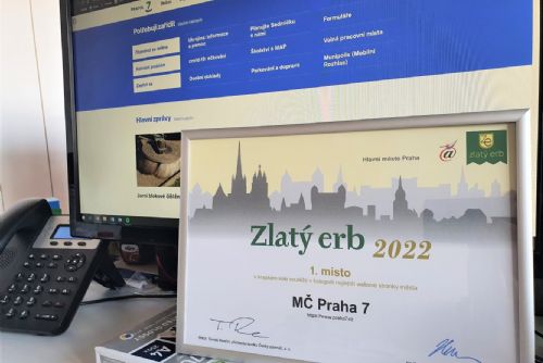 Foto: Praha 7 získala ocenění za nejlepší webové stránky