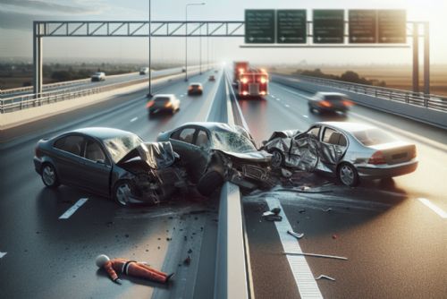 Foto: Havárie tří vozidel způsobila zácpy a tragédii na dálnici