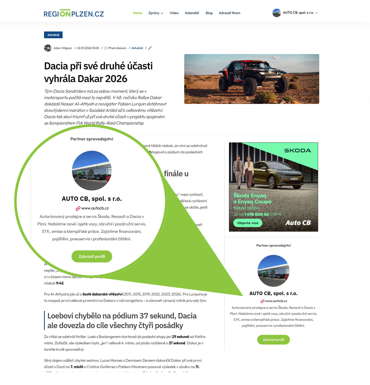 Partner zpravodajství – ukázka 1